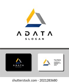 Logotipo abstracto simple y sobresaliente que forma la letra a para empresas y empresas financieras
