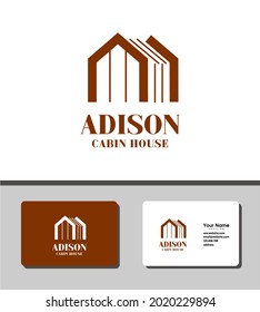 Simple and outstanding Cabin House logo for hotel and business company