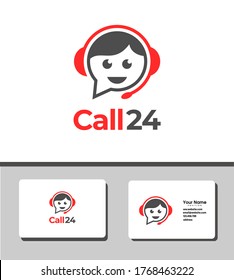 Simple and outstanding logo template design that illustrates customer service icon for business and consultant  companies