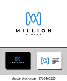 Simple and outstanding logo template design that illustrates abstract M letter icon heart for business companies