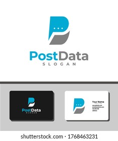 Diseño de plantillas de logotipo sencillo y sobresaliente que combina letra P y letra D