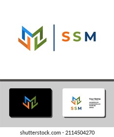 Simple and outstanding logo template design that combines abstract S letter that forming M letter for business company