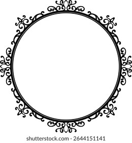 simple oval royal ornament vector