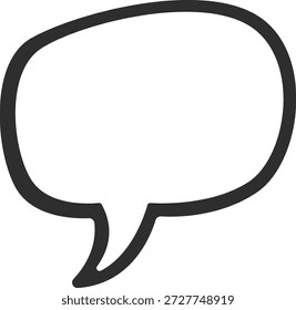 Simple oval speech bubble great for basic dialogue, classroom materials, and decorative children’s artwork.