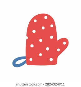 Simple Oven Mitt Bakery Vector Illustration