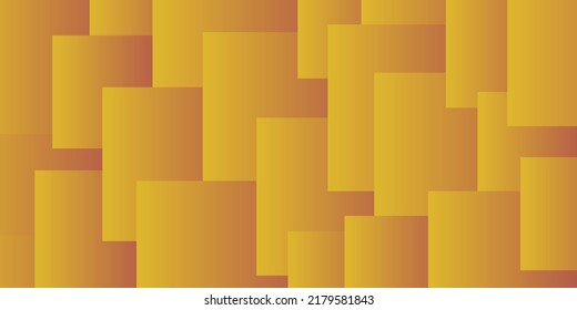 Simple Overlapping Rectangular Tiled Frames of Various Sizes, Colored in Shades of Brown - Geometric Shapes Pattern, Gradient Texture on Wide Scale Background - Design Template in Editable Vector