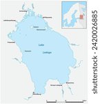 Simple overview map of Lake Ladoga, Karelia, Russia