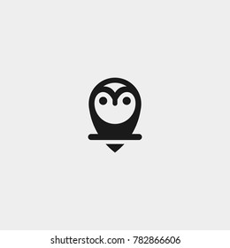simple owl design logo