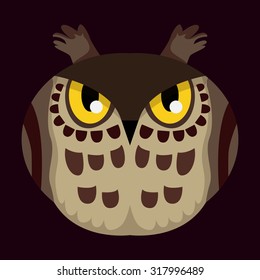 simple owl illustration for halloween