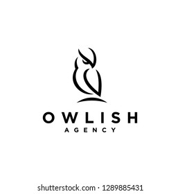 simple owl logo design