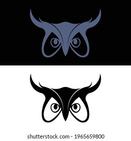 Simple Owl Logo design Bird template