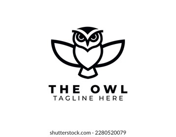 Simple Owl Logo Design Vector