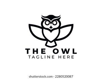 Simple Owl Logo Design Vector