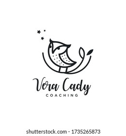 concepto de icono del logotipo de búho simple con estilo lineal 