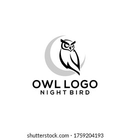 Simple Owl Logo Template Vector