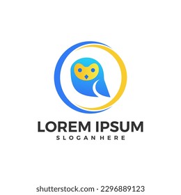 Simple Owl Logo Template Vector
