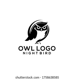 Simple Owl Logo Vector Template