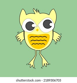 simple owl mascot, can be applied to any artwork, logo, or illustration