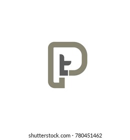 Simple p t business logo
