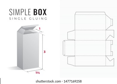 Box Packaging Die Cut Template Design Stock Vector (Royalty Free ...