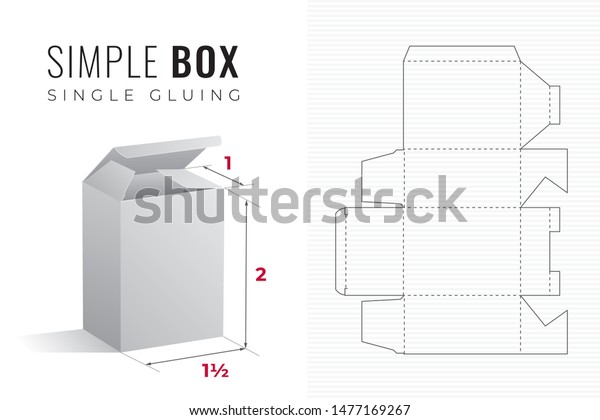 Simple Packaging Box Die Cut One Stock Vector (Royalty Free) 1477169267 ...