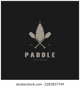 simple paddle logo,design for surfing,rafting,canoe,boat,surfing and rowing equipment business,vector