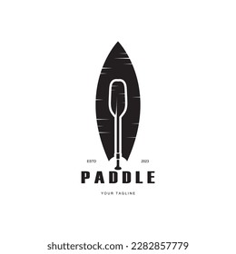 simple paddle logo,design for surfing,rafting,canoe,boat,surfing and rowing equipment business,vector