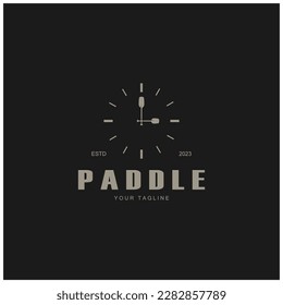 simple paddle logo,design for surfing,rafting,canoe,boat,surfing and rowing equipment business,vector