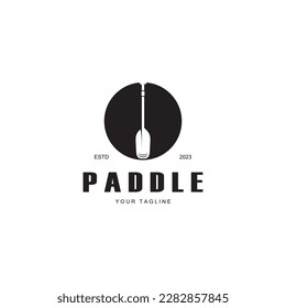 simple paddle logo,design for surfing,rafting,canoe,boat,surfing and rowing equipment business,vector