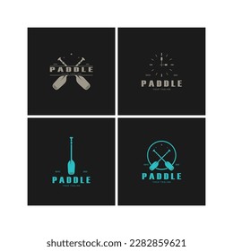 simple paddle logo,design for surfing,rafting,canoe,boat,surfing and rowing equipment business,vector
