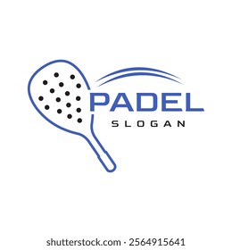 Simple Paddle Racket Logo Vector Illustration Design