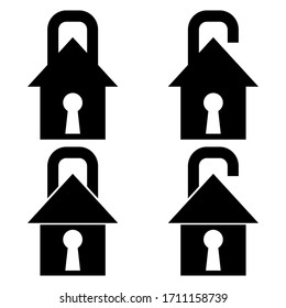 Simple Padlock Black And White Bundle