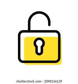 Simple padlock icon design template. Security protection system symbol.