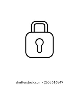 Simple Padlock Icon Illustration Security And Protection Concept Symbol