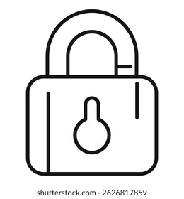 Simple padlock icon representing the concept of security and safety