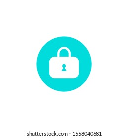 Simple padlock icon user interface flat design
