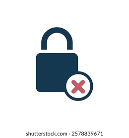 Simple Padlock Icon Vector Template