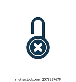 Simple Padlock Icon Vector Template