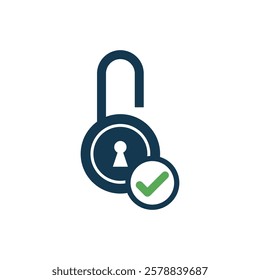 Simple Padlock Icon Vector Template