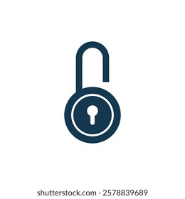 Simple Padlock Icon Vector Template