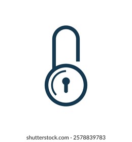 Simple Padlock Icon Vector Template