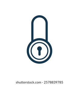 Simple Padlock Icon Vector Template