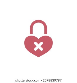 Simple Padlock Icon Vector Template