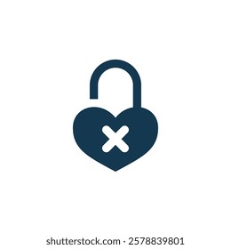 Simple Padlock Icon Vector Template