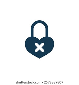 Simple Padlock Icon Vector Template