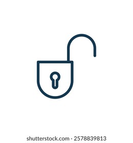 Simple Padlock Icon Vector Template