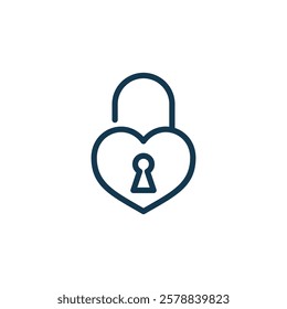Simple Padlock Icon Vector Template