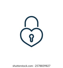 Simple Padlock Icon Vector Template