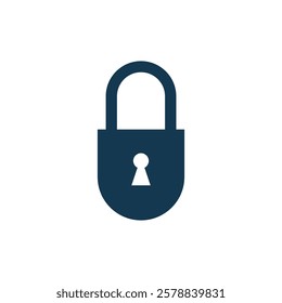 Simple Padlock Icon Vector Template