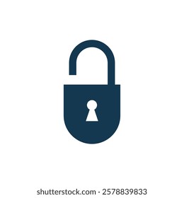 Simple Padlock Icon Vector Template